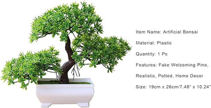 Talent Star Artificial Bonsai Tree Juniper Faux Plants Indoor Small Fake Plants Decor with Pots for Home Table Office Desk Bathroom Shelf Bedroom Living Room Farmhouse Decorations Wedding Tabletop Gr