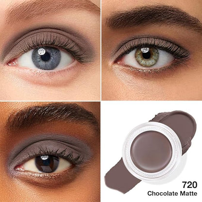 Single Cream Chocolate Matte Eyeshadow Palette Makeup, Natural Single Mini Instant Holographic Eyeshadow For Older Women, Sombras Crema Para Ojos, Talc, Paraben & Cruelty Free, 720