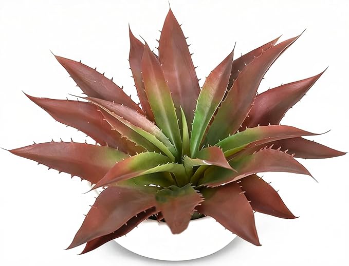 Outdoor Artificial Succulents Set - Unpotted Faux Aloe Plants & Metal Outdoor Decorative Plants, Weather-Resistant Faux Succulents for Patio, Garden, Porch Decoration