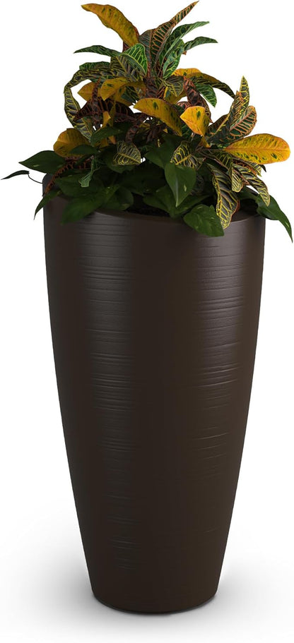 Mayne Modesto 32-Inch Tall Planter – Weather-Resistant Planter for Flowers – Durable Indoor/Outdoor Design for Patio, Porch, or Entryway