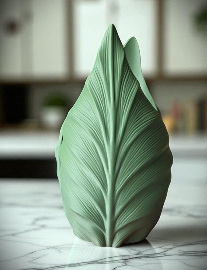 Large 3D Printed Leaf Planter – Decorative Indoor Pot – Nature-Inspired Design