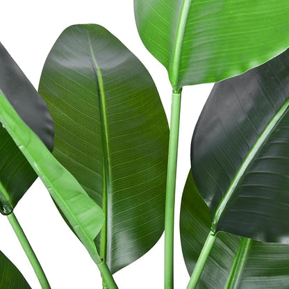 Artificial Bird of Paradise Plant, Fake Tree with Realistic Leaves and Durable pots, Adjustment-Free Branches Artificial Tree for Indoor Outdoor Home Decor (4FT 1Pack)