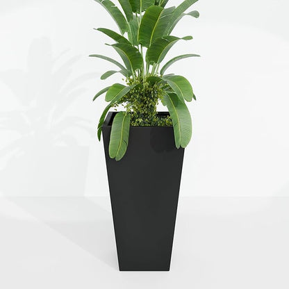Edge Right Tapered Planter (Black, 18" x 18" x 36")