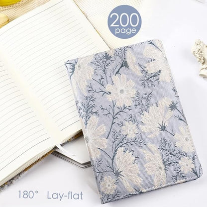ipoul Flower Notebook, Hardcover, A5, 6x8, Lined Pages, Lay-flat, Beautiful Journal for Women, Daisy Gifts, Personal Notebook, Dream Journal, Self Care Journal