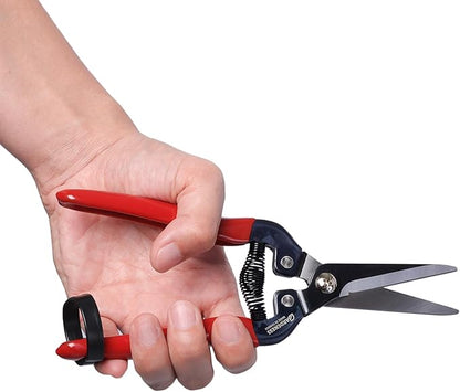Gardeness SK5 Floral Scissors, Ultra Sharp Straight Pruning Shears – Garden Snips & Flower Clippers for Stems, Leaves, Bonsai and Fruit Picking, Lightweight Effort‑Saving Gardening Scissors (1 Pack)
