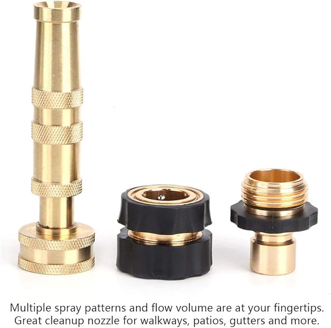 Brass Adjustable Hose Nozzle Water Hose Nozzles for Garden Sprayer Accessories