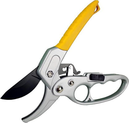 Pruning Shears for Gardening, Work 3 Times Easier, Garden Scissors & Clippers for arthritis weak, Professional Branch Garden Secateurs (Yellow)