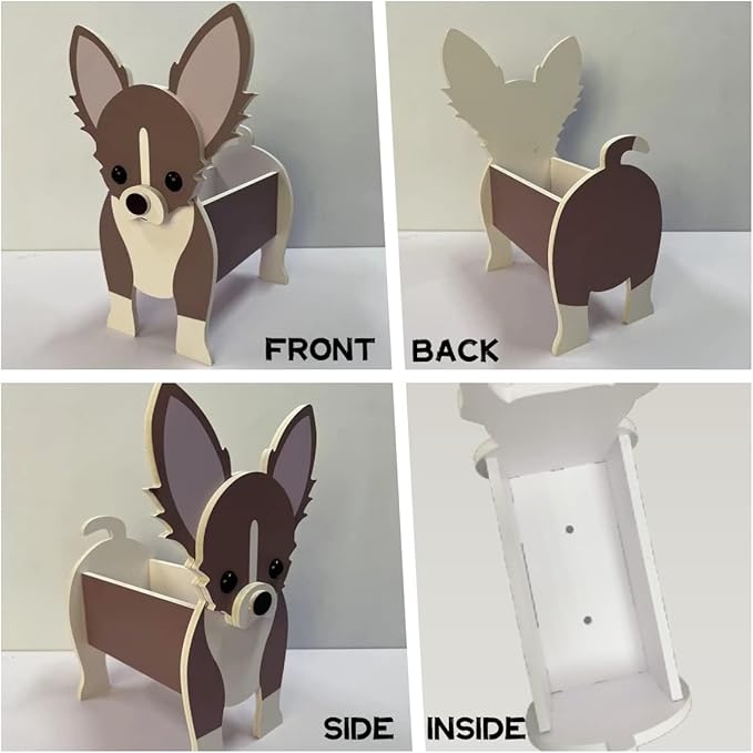 Concepts Welsh Corgi Dog Planter Plant Pots,Cute Dog Flower Planter,Gifts for Pet Lovers,Unique Animal Plant Pots,Office,Indoor Outdoor Garden Decor