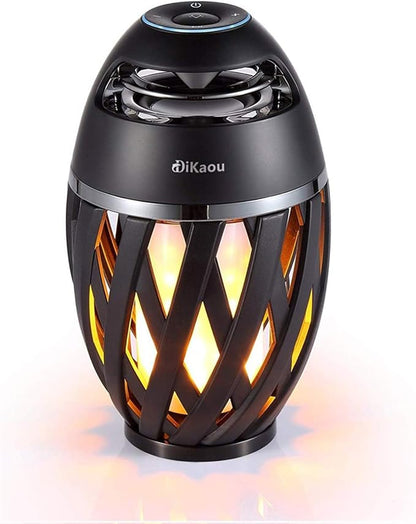 Led Flame Table lamp, Torch Atmosphere Bluetooth Speakers&Outdoor Portable Stereo Speaker with HD Audio and Enhanced Bass,LED flickers Warm Yellow Lights BT4.2 for iPhone/iPad/Android