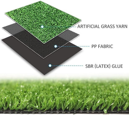 Petgrow Synthetic Artificial Grass Turf 5FTX8FT for Indoor Outdoor Dog Synthetic Grass Mat, Party Wedding Christmas Balcony Garden Astro Turf Rug,Drainage Holes Faux Fake Grass Rug Carpet for Pets