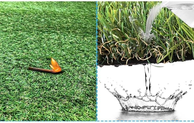 PET Grow 4'x13 Pad Artificial Realistic & Thick Fake Mat for Outdoor Garden Landscape Dog Synthetic Grass Rug Turf, 4' x 13', Green