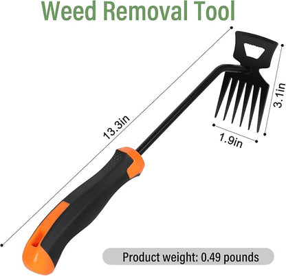 Weed Remover Tool,Portable Garden Weeder Tool,2024 New Manganese Steel Weeding Tools,for Hand Weeder for Vegetable Gardening Backyard Farm Planting & Uprooting Weeding Tool (Rubber 6-Tooth)