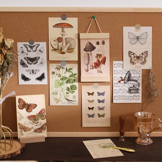 Forest Plant Wall Collage Kit Aesthetic Pictures, 30pcs Retro Cottagecore Room Decor, Cute Photo Collage Posters for Room Aesthetic, Vintage Botanical Posters 4"x6" for Dorm, Bedroom, Teen, Girls