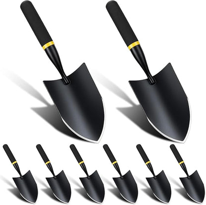 8 Pcs Garden Trowel Heavy Duty Garden Hand Shovel Tool Carbon Steel Trowel for Digging Metal Hand Shovel Spade with Resin Handle for Lawn Yard Farm Home Shop Planting (3.23 Inch)