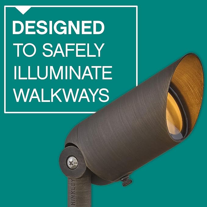 Hinkley LumaCORE Hardy Island Low Voltage Spot Light- 3000K, Variable Output, Cast Brass, Clear Lens, Includes Wiring Kit & Ground Spike - Matte Bronze Finish