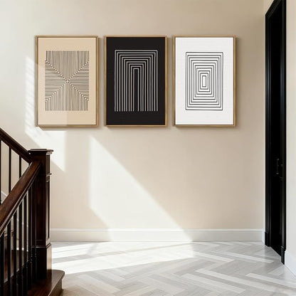 Anyzal Modern Wall Art Minimalist Neutral Wall Decor Large Abstract Artprints 24x36 Inch Set of 3 for Living Room Bedroom Office