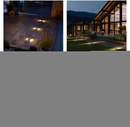 Gardenreet Landscape Well Lights Brass - Ip65 Hardwired Electric Low Voltage In Ground Lighting, LED 12V Waterproof Directional Fixture, Antique Bronze for Patio Deck Yard Without MR16 Bulb