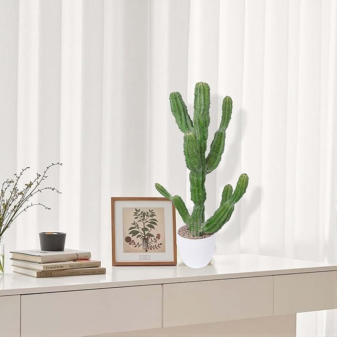 Artificial Cactus 26inch Faux Cacti Fake Saguaro Plants for Indoor Outdoor Home Office Garden Decor