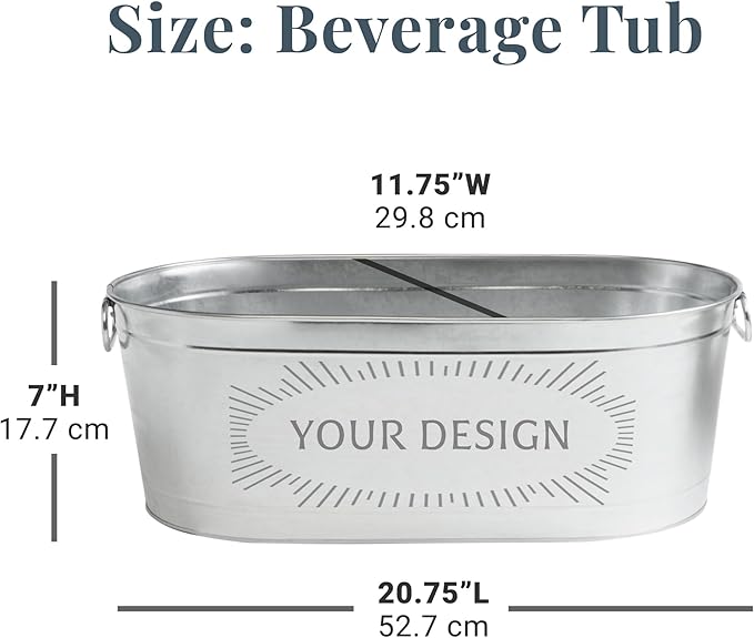 Let's Make Memories Personalized Planter Tub for Mom Grandma Wife - Custom Engraved Decorative Metal Flower Pot - for Mothers Day from Family Daughter Son Kids - 5.5 Gallons - Tulip Design