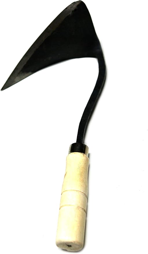 JGI HOMI 2 - Hoe Garden Tool for Weeding, Gardening, harvesting, and Planting, Korean Homi Hand Plow, Durable, Sharp, and Ergonomic