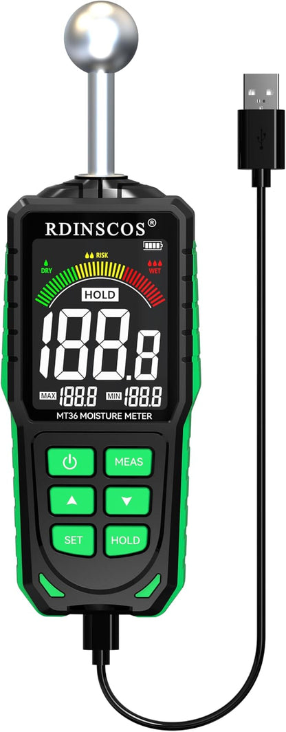Pinless Moisture Meter for Drywall for Wood and Wall; Ball type Moisture Readers