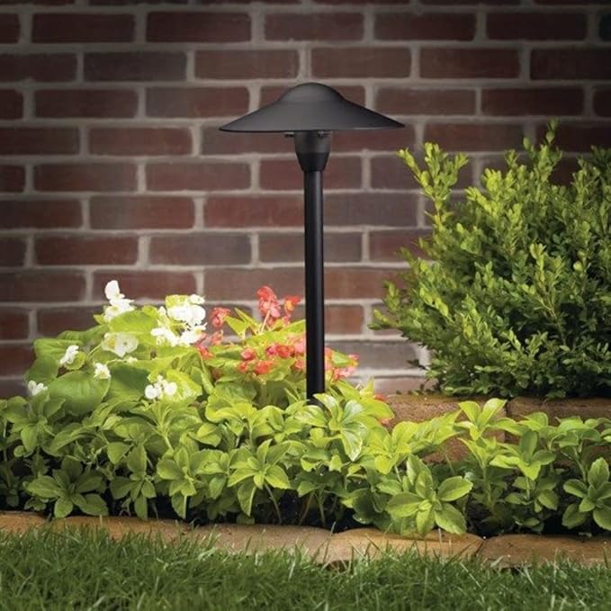 Kichler LED Retrofit 12 Volt 16.25 Watt Landscape Path Light in Centenial Brass Finish for Pathways, Sidewalks and Planting Beds, 15310CBR