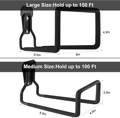 Metal Hose Reel,Hose Holder Hose Hanger Heavy Duty Hose Holders Wall Mount, Hook for Garden Hose/Expandable Hose/Water Hose/Pocket Hose/Flexable Hose(Hose Holder 150 Ft)