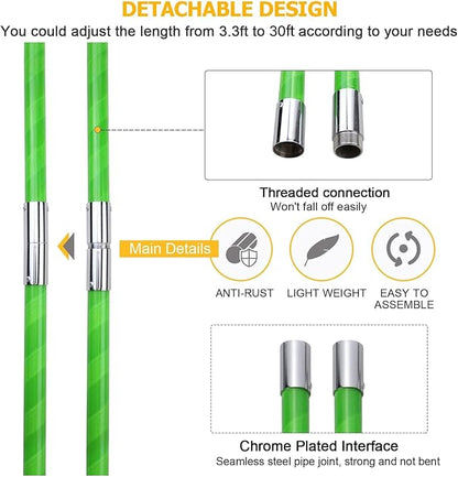 30 Feet Tree Pole Pruner Manual Branches Trimmer Tree Branch Garden Tools Loppers Hand Pole Saws Extendable Height