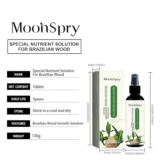 MoonSpry Brazilian lucky wood plant food, lucky bamboo liquid fertilizer,brazilian wood indoor houseplant fertilizer,bamboo indoor plant food,Fertilizantes de brasileña y árbol de la suerte,3pcs*100ml