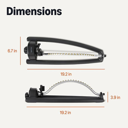 Amazon Basics Oscillating Sprinkler for Yard, One Size, 1-Pack, Black