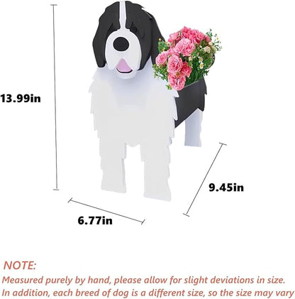 Newfoundland Dog Planter Plant Pots,Cute Dog Flower Planter,Gifts for Pet Lovers,Unique Animal Plant Pots,Office,Indoor Outdoor Garden Decor(9.45 * 6.77 * 13.99in)
