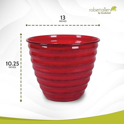 Headwind Robert Allen Ironstone Decorative Planter Avondale Classic Collection, Autumn Blaze, 12-Inch