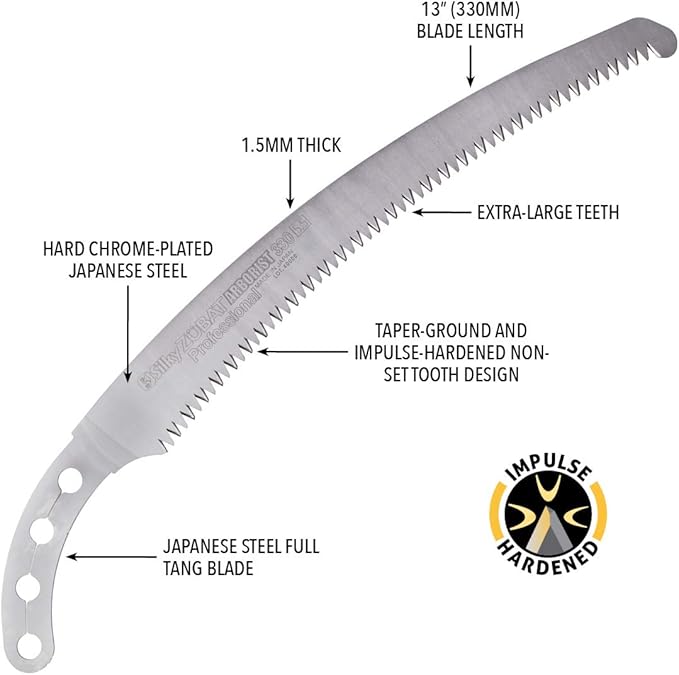 Silky Replacement Blade Only ZUBAT Arborist Professional 330mm XL Teeth (723-33)