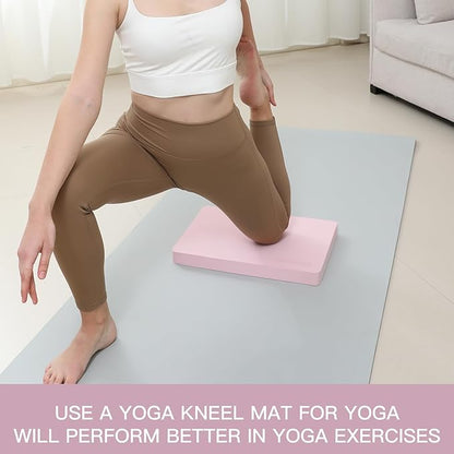 Yoga kneeling mat, 1.5inch Thick,Knee Push-ups, Plank Support & Yoga Elbows/Knees Mat Provides Cushion for Kneeling & Elbows