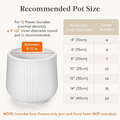 Lifewit Artificial Flowers for Outdoor Indoor, 12 Bundles Plastic Fake Flowers Daisy with Eucalyptus Leaves for Home Garden Decor, Porch, Window Box(White)