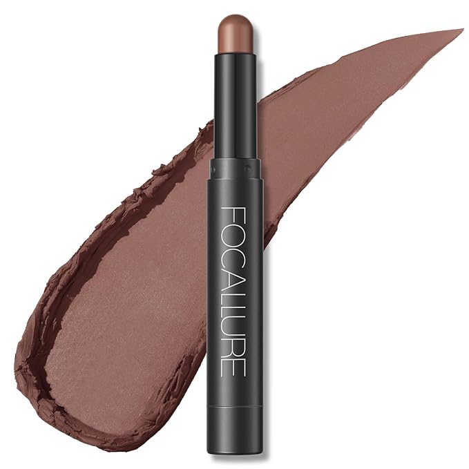 FOCALLURE Shimmer and Matte Cream Eyeshadow Stick,Smooth Brilliant Eye Brightener Pencil,High Pigment Eye Highlighter Pen for Women,Long Lasting Waterproof Eye Shadow and Liners Makeup (SOLO)