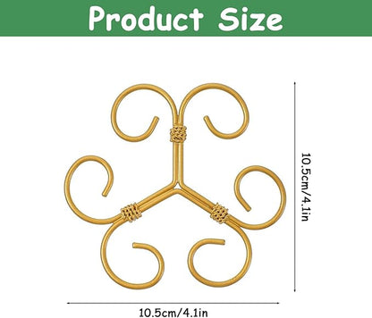 5PCS Iron Monstera Plant Support, Plant Stem Support, Turtle Shell Bamboo Clamp Set, Stable Plant Support Stakes for Indoor Plant, Ideal Present for Plant Lovers (5 Pcs-4.1INX4.1IN)