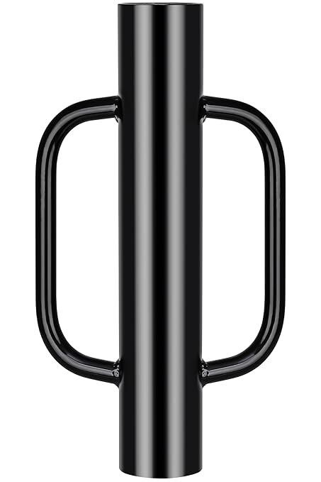 Gtongoko 8LB Fence Post Driver with Handles Heavy Duty T Post Driver Post Pounder for T-Posts, U Channel, Metal Post and Sign Post Pole Driver Tool, Black