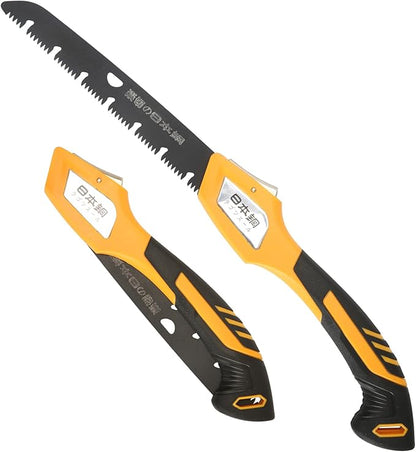 Folding Camping Saw Pruning Hand Saw, Portable Survival Saw Backpacking Tree Limb Cutter Garden Pruner tool for Camping, Dry Wood and Trees