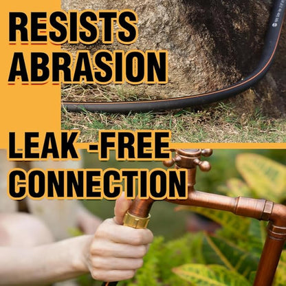 5/8 in. × 22 ft. Flexible Hybrid Garden Hose, High Flow 5/8" I.D. No Memory Durable Lightweight Water Hose for Watering, Irrigation, Water Transfer Pump