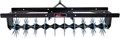 Brinly SA2-40BH-P Tow Behind Spike Aerator with Double Tow Bar, 40" - Textured Black