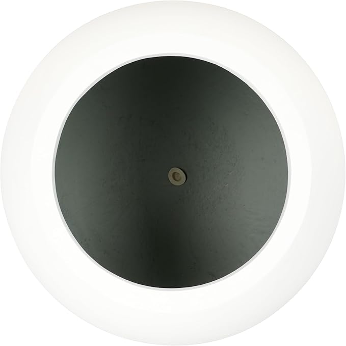 SAFAVIEH Outdoor Patio Furniture Kenslia White Concrete Ficonstone Round Planter Pot (Fully Assembled)