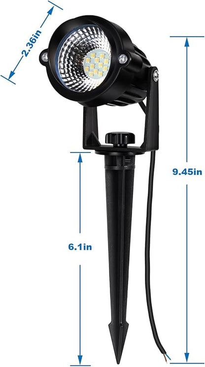 20 Pack 12W Dimmable LED Landscape Lights, IP67 Waterproof Landscape Lighting with Remote 2700K-6500K Color Adjustable, 12V-24V Low Voltage Outdoor Spotlights for Garden Pathway Yard Patio