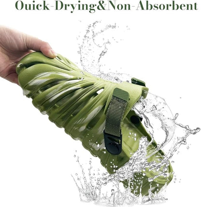 Variegated Monstera Shoes for Women and Men, Monstera Leaf Pattern Slippers Summer, Anti-Slip Soft Plant Print Slides