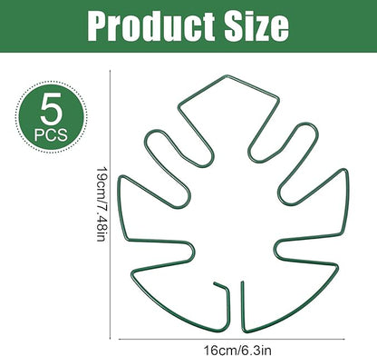 5 PCS Iron Monstera Plant Support, Plant Supports for Indoor Plants, Metal Monstera Plant Stabilizer, Plants Stem Holder for Thriving Growth Indoor Plants(Green)