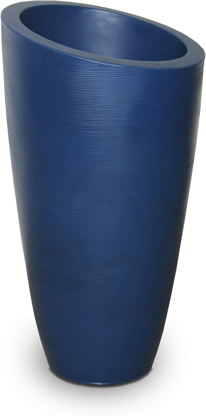 Mayne Inc. Modesto 42in Tall Planter - Neptune Blue - 22in L x 22in W x 42in H - 12 Gallons of Soil Capacity (8881-NB)