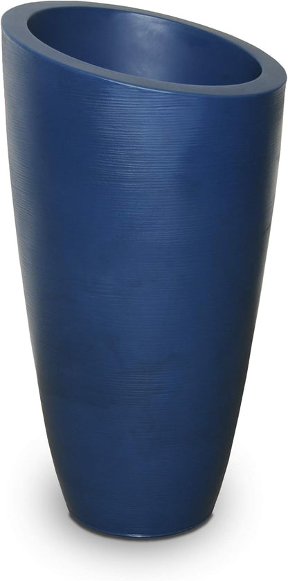 Mayne Inc. Modesto 42in Tall Planter - Neptune Blue - 22in L x 22in W x 42in H - 12 Gallons of Soil Capacity (8881-NB)
