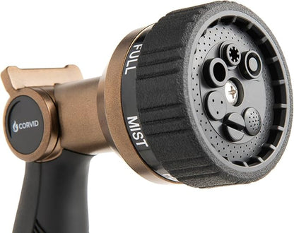 20-Pack Corvid Thumb Control 8-Pattern Garden Hose Nozzle, High-Pressure Adjustable Spray with Ergonomic Soft-Grip Handle and Durable Metal Construction, Ideal for Lawn & Garden, Car Washing