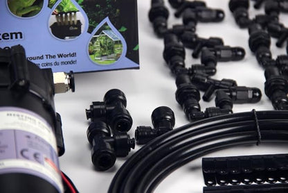MistKing – Advanced Misting System (3/8” Backbone), 5th Gen | Used by Zoos, Institutions & Hobbyists | Expandable to 70 Nozzles | Fine Mist | 50 Micron Droplets | Upgraded Timer & Components |