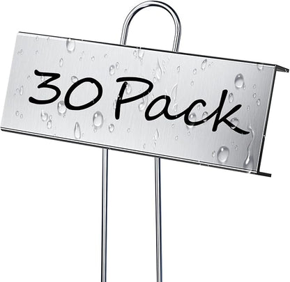 30 Pack Metal Plant Labels for Outdoor Garden Waterproof Plant Markers, Labels Garden Markers for Seedlings Herbs Vegetable Greenhouse Gifts, with Pen